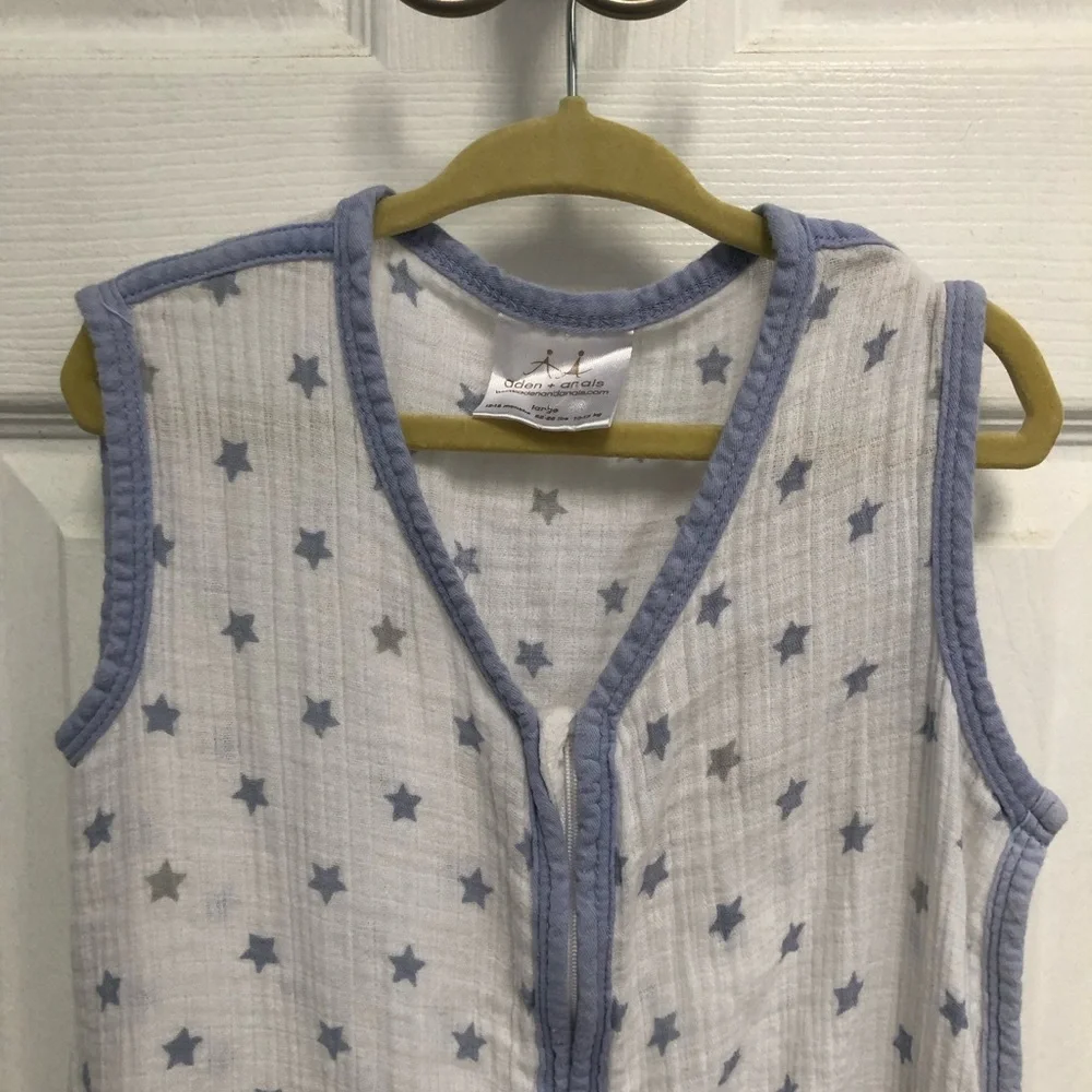 aden + anais Muslin Cotton Zip Baby Sleep Sack Stars Large 12-18 Months